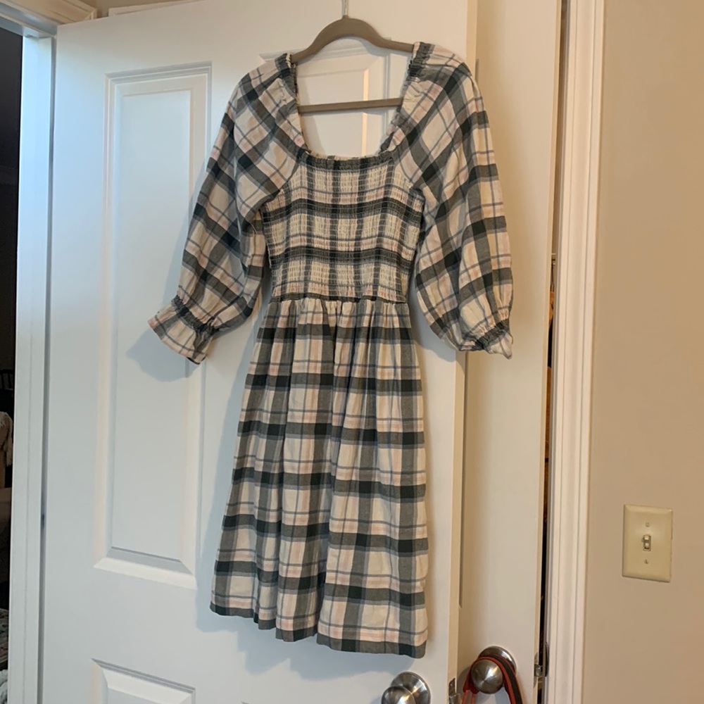 Madewell puff sleeve dress